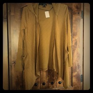 Miss Me Mustard colored cardigan